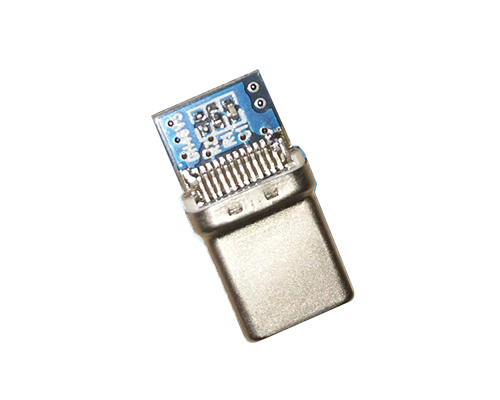 USB 3.1 Type-C公头SMT 铆合壳 白色
