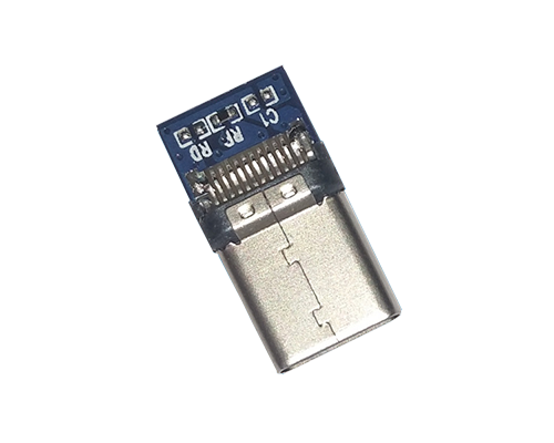 USB 3.1 Type-C公头SMT 铆合壳 黑色
